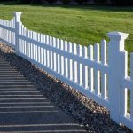 vinyl white picket fence