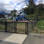 Black chain link playground