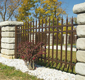 A brown residential fence.